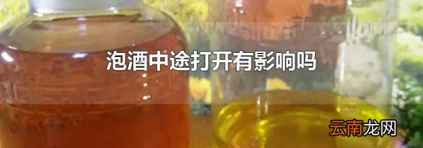 泡酒中途打开有影响吗