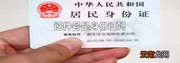 证件号是身份证吗