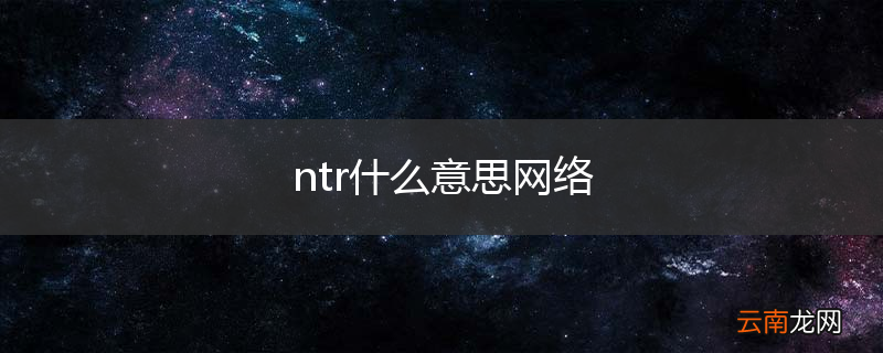 ntr什么意思网络