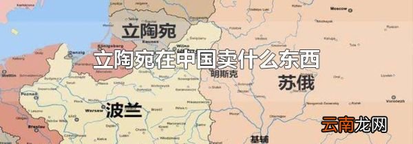 立陶宛在中国卖什么东西
