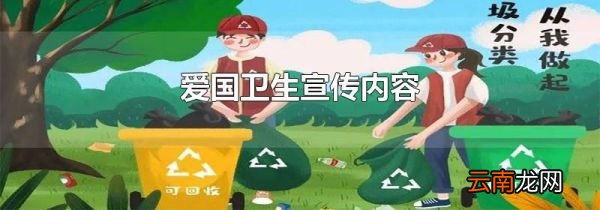 爱国卫生宣传内容