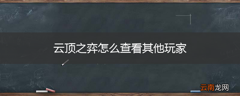 云顶之弈怎么查看其他玩家