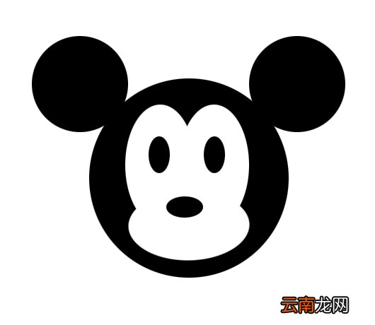 ps绘画出米老鼠头像矢量图具体操作方法