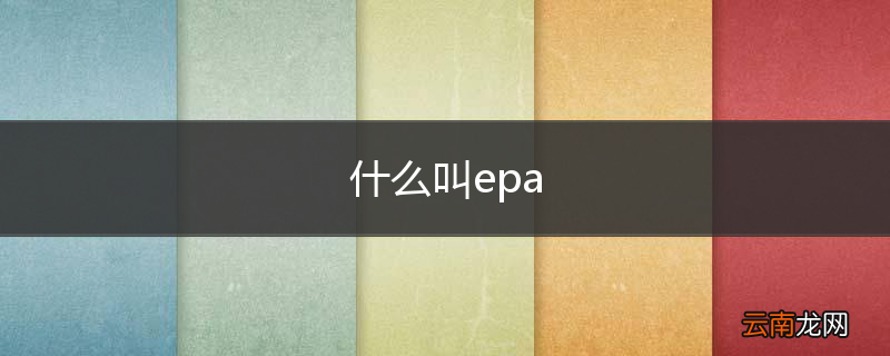 什么叫epa