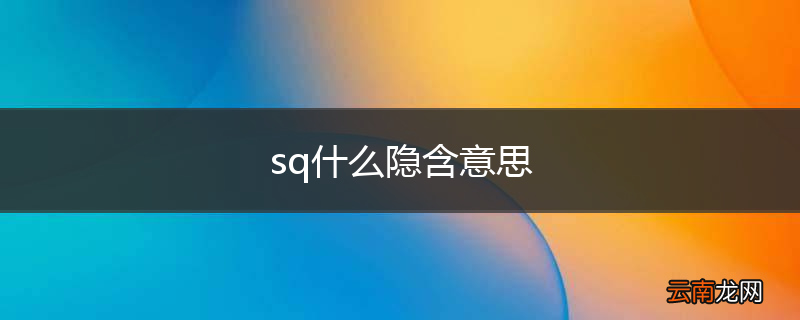 sq什么隐含意思