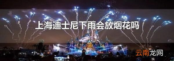 上海迪士尼下雨会放烟花吗