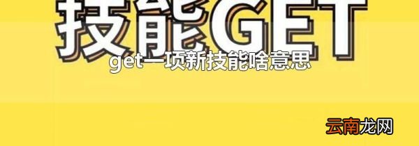 get一项新技能啥意思