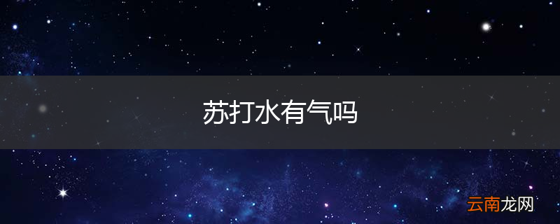 苏打水有气吗