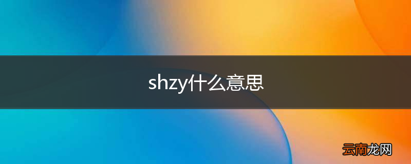 shzy什么意思