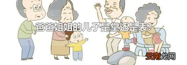爸爸姐姐的儿子是堂还是表?
