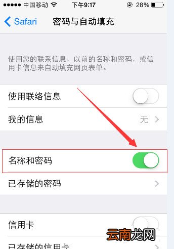 iPhone苹果手机怎么存储网站的登录信息