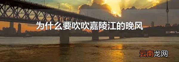 为什么要吹吹嘉陵江的晚风