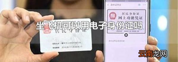 坐飞机可以用电子身份证吗