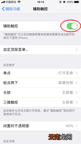 苹果圆圈在哪里设置