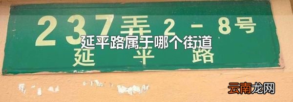 延平路属于哪个街道