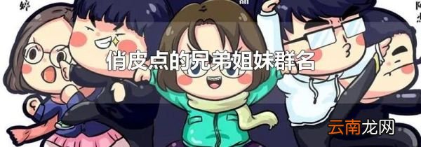 俏皮点的兄弟姐妹群名
