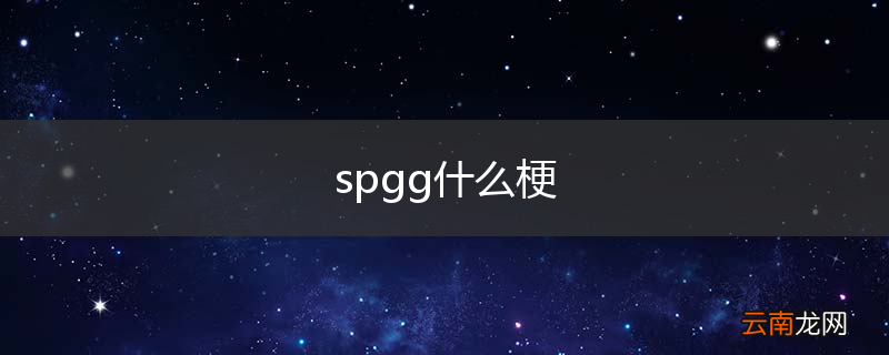 spgg什么梗