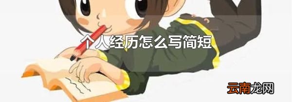 个人经历怎么写简短