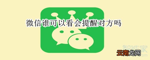 微信谁可以看会提醒对方吗