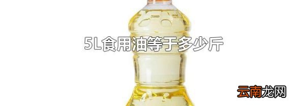 5L食用油等于多少斤