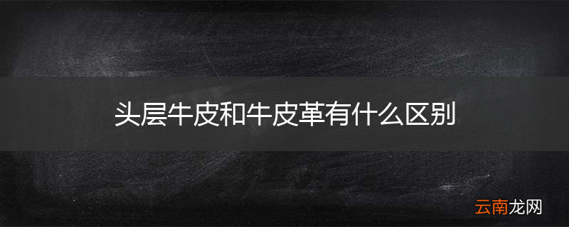 头层牛皮和牛皮革有什么区别