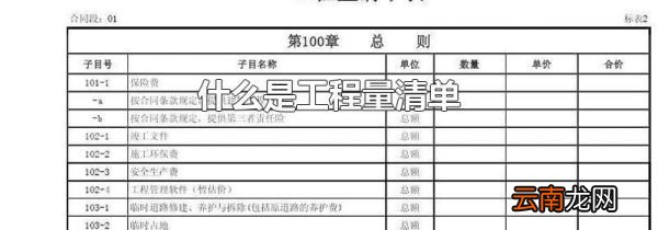 什么是工程量清单