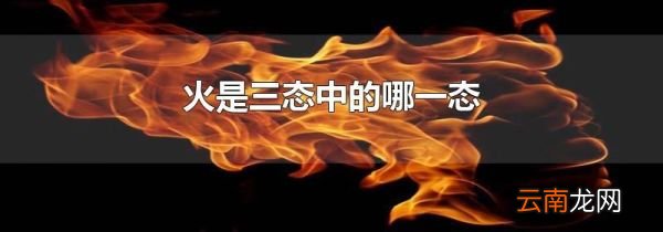 火是三态中的哪一态
