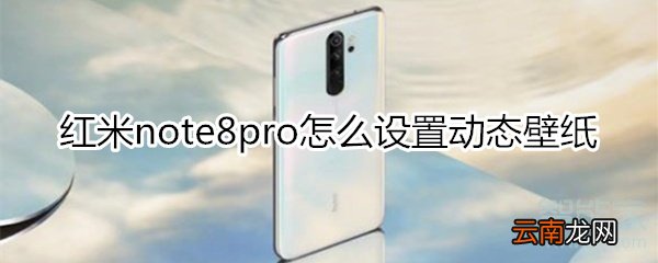 红米note8pro怎么设置动态壁纸