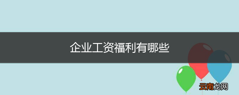 企业工资福利有哪些
