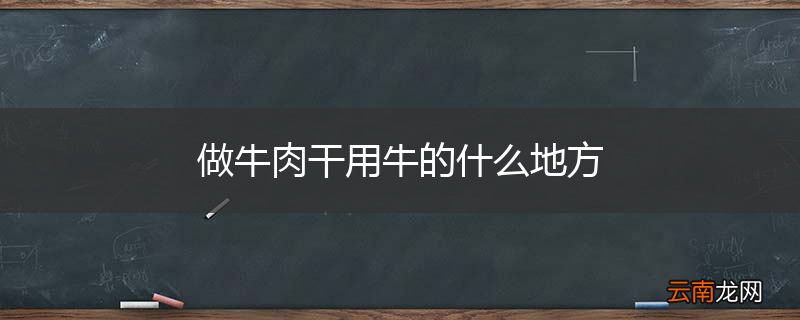 做牛肉干用牛的什么地方