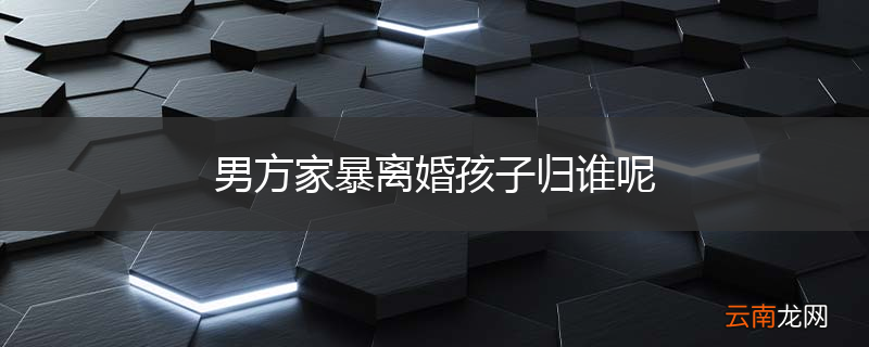 男方家暴离婚孩子归谁呢