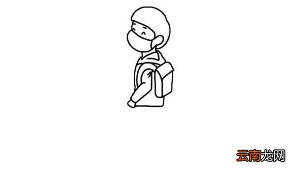 戴口罩小男孩简笔画画法戴口罩小男孩简笔画步骤