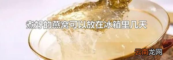 煮好的燕窝可以放在冰箱里几天
