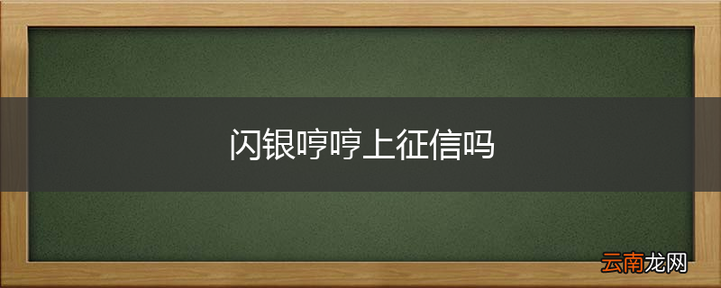 闪银哼哼上征信吗