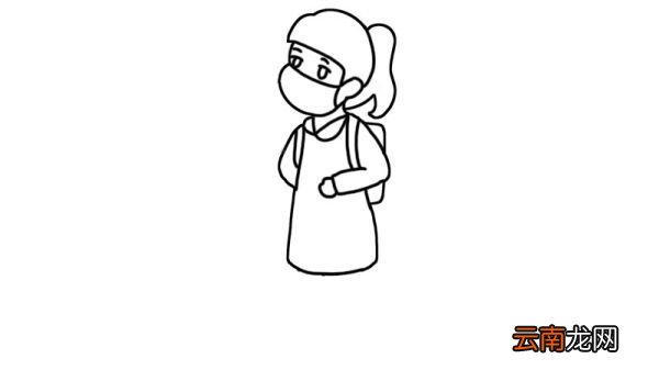 戴口罩小女孩简笔画步骤戴口罩小女孩简笔画教程