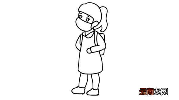 戴口罩小女孩简笔画步骤戴口罩小女孩简笔画教程