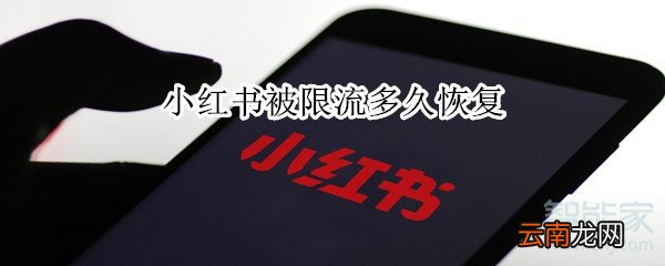小红书被限流多久恢复