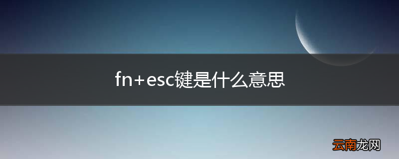 fn+esc键是什么意思