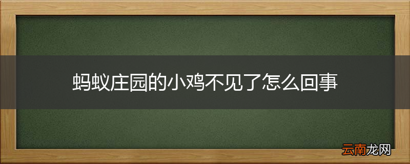 蚂蚁庄园的小鸡不见了怎么回事