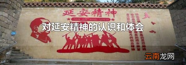 对延安精神的认识和体会