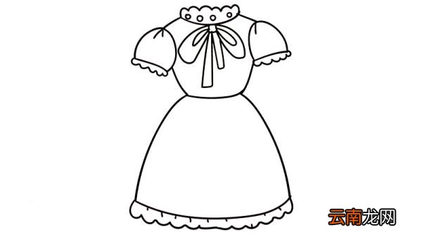 晚礼服简笔画 晚礼服的画法
