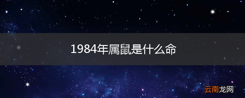 1984年属鼠是什么命