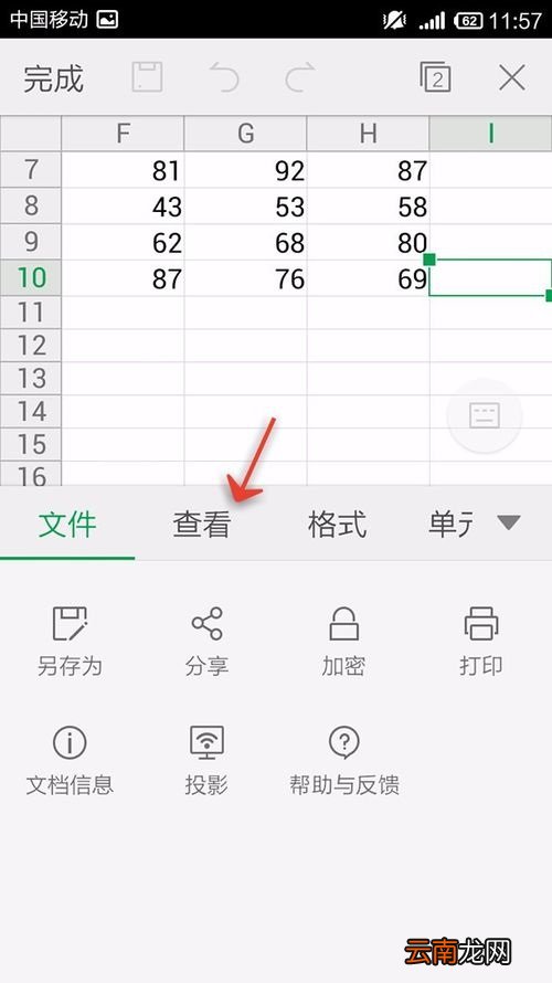 WPS Office APP表格隐藏功能的使用方法