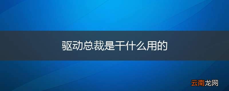 驱动总裁是干什么用的