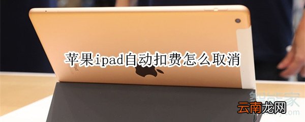 苹果ipad自动扣费怎么取消