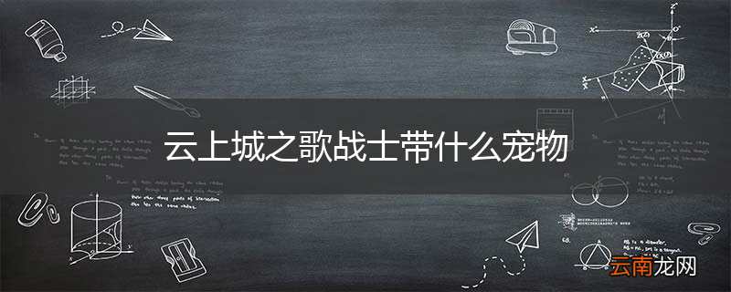 云上城之歌战士带什么宠物