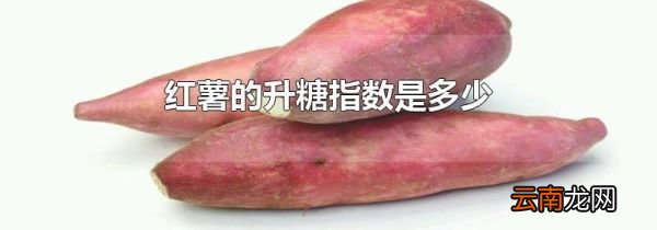 红薯的升糖指数是多少