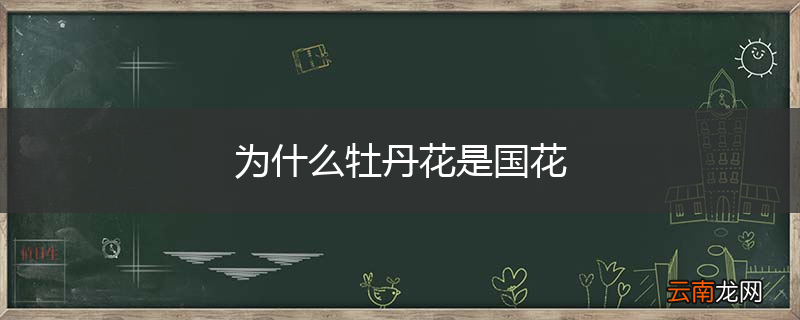 为什么牡丹花是国花