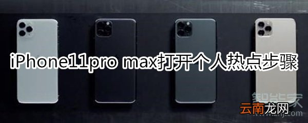 iPhone11pro max怎么打开个人热点