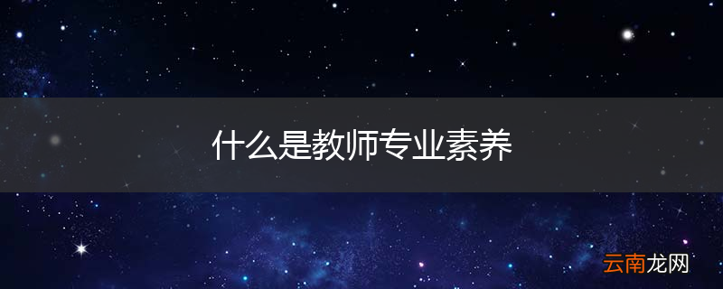 什么是教师专业素养